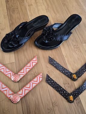 Lindsay Phillips *Switch Flops with 3 Velcro Interchangeable Straps
